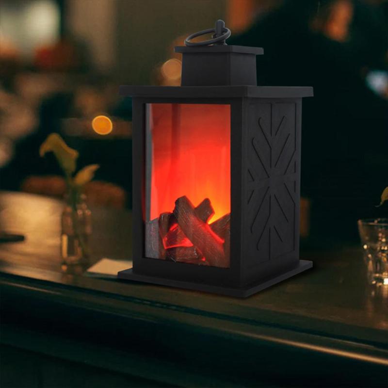 FlameGlow LED-Laterne – Gemütliches Kaminflair für Zuhause