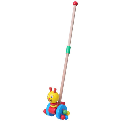 Dino Schiebewagen für Babys - Lehrreiches Holzspielzeug für Kleinkinder