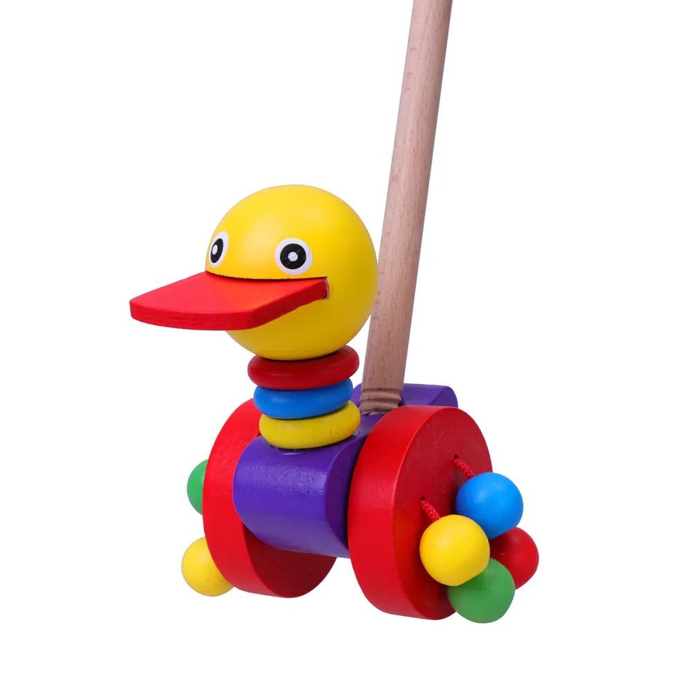 Dino Schiebewagen für Babys - Lehrreiches Holzspielzeug für Kleinkinder