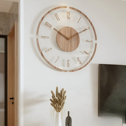 ClearWood Stille Wanduhr – Zeitgemäßes Holz- und Acryl-Design
