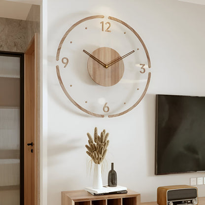 ClearWood Stille Wanduhr – Zeitgemäßes Holz- und Acryl-Design