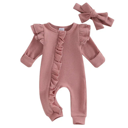 Sofie Rüschen Babysprungkombi – Weicher Jumpsuit mit Verspielten Details