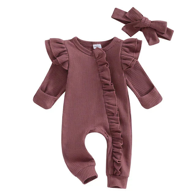 Sofie Rüschen Babysprungkombi – Weicher Jumpsuit mit Verspielten Details