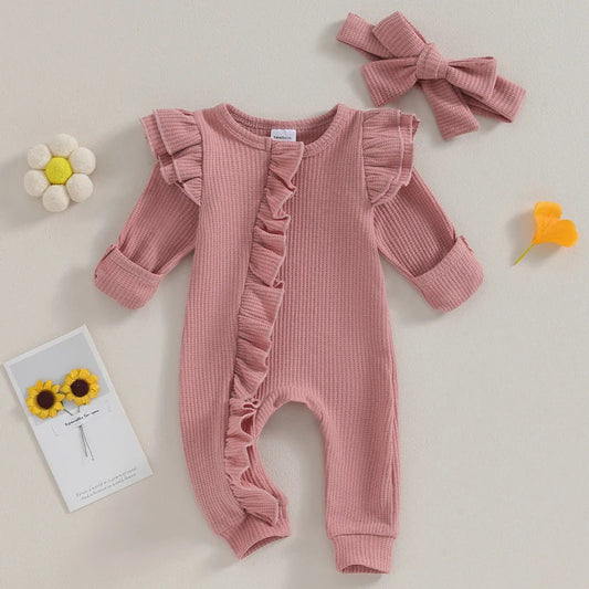 Sofie Rüschen Babysprungkombi – Weicher Jumpsuit mit Verspielten Details