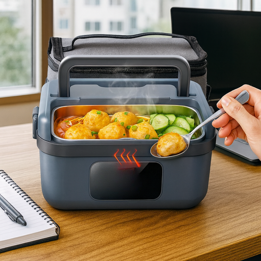 Elektrische Lunchbox mit Akku – Warmes Essen Unterwegs und bei der Arbeit