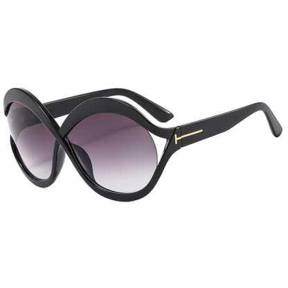 Elegante Runde Oversized Sonnenbrille – Leicht und Schützend