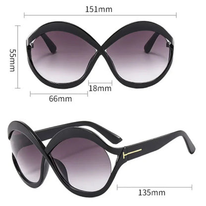 Elegante Runde Oversized Sonnenbrille – Leicht und Schützend