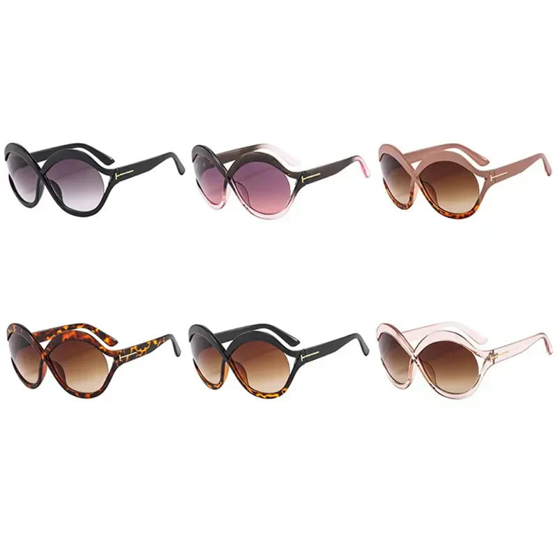 Elegante Runde Oversized Sonnenbrille – Leicht und Schützend