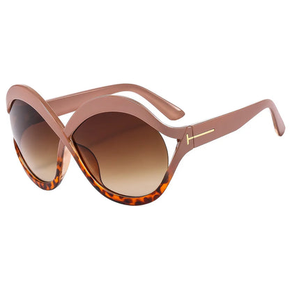 Elegante Runde Oversized Sonnenbrille – Leicht und Schützend