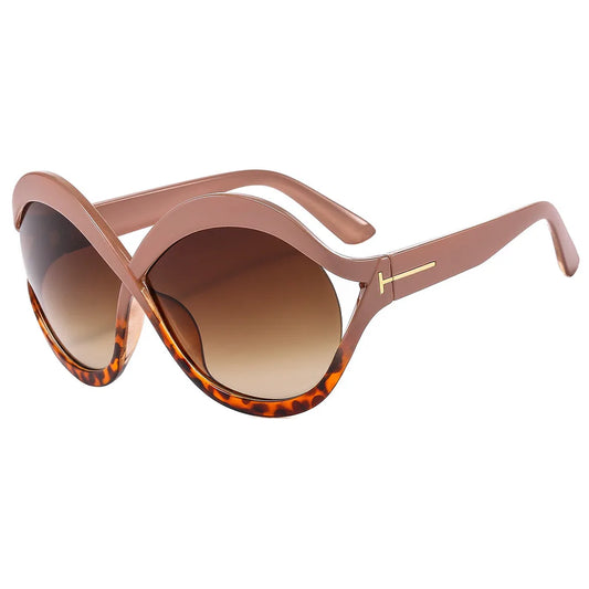 Elegante Runde Oversized Sonnenbrille – Leicht und Schützend
