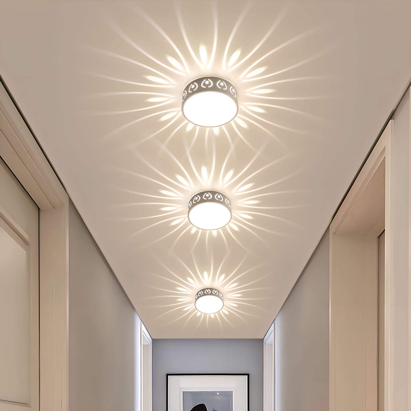 Moderne LED Deckenleuchte - Für Eingang, Flur und Balkon