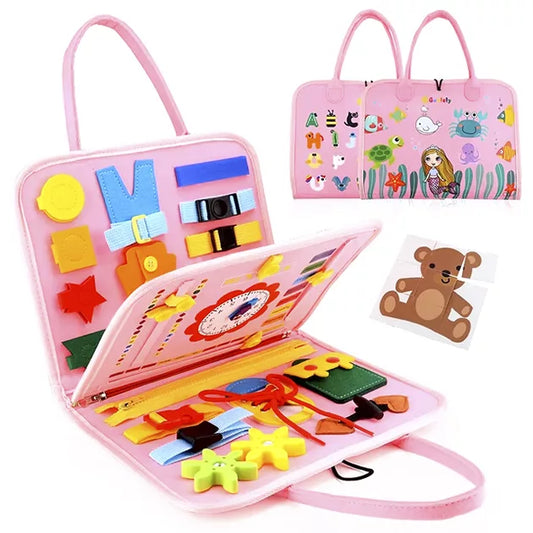 Montessori Busy Board Tasche – Lehrreiches und Tragbares Spielvergnügen