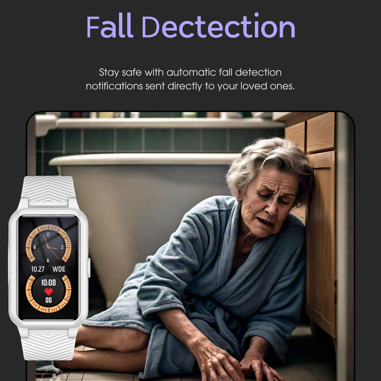 SafeTime Senioren Smartwatch – Sturzerkennung und SOS-Funktion