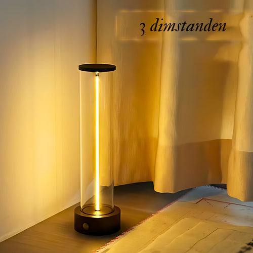 LumièreTube Tischlampe – Minimalistisches Design mit 3 Dimmstufen