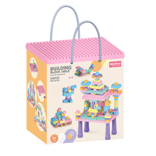 Kreatives Bausatz-Set – 500-teilige Bausteintisch-Spieltisch