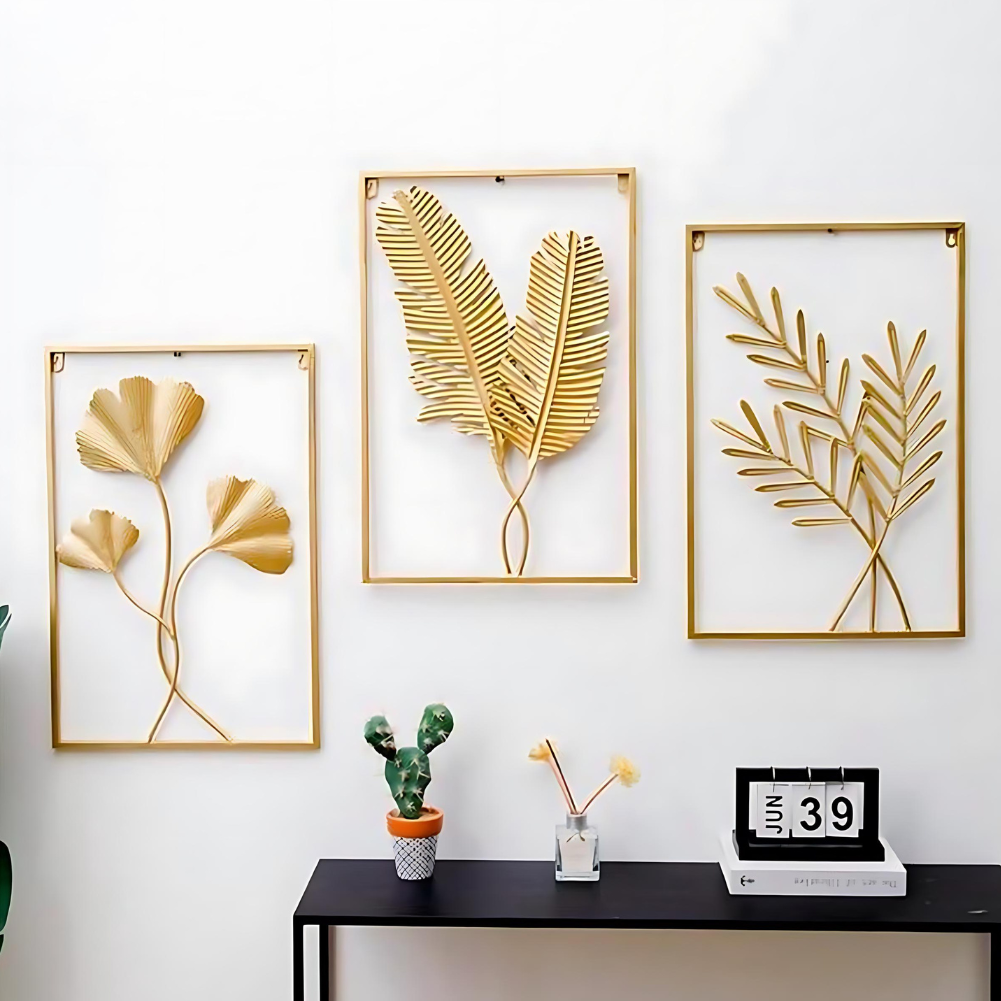 LuxiLeaf – Goldene Wanddekoration