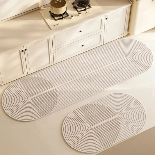 Ovale Küchenmatte – Absorbierend und Rutschfest für Trockene und Sichere Böden