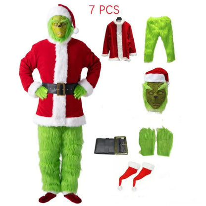 Grinch Weihnachtskostüm – Komplett mit Accessoires für einen festlichen Look