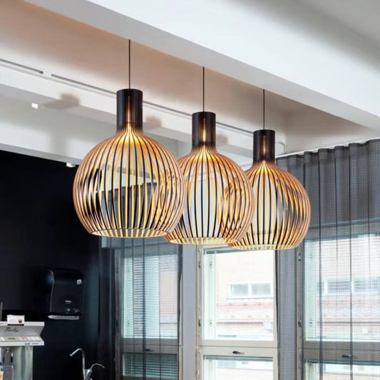 Natura Orb Hängeleuchte – Organisches Holzdesign für Gemütliche Interiors