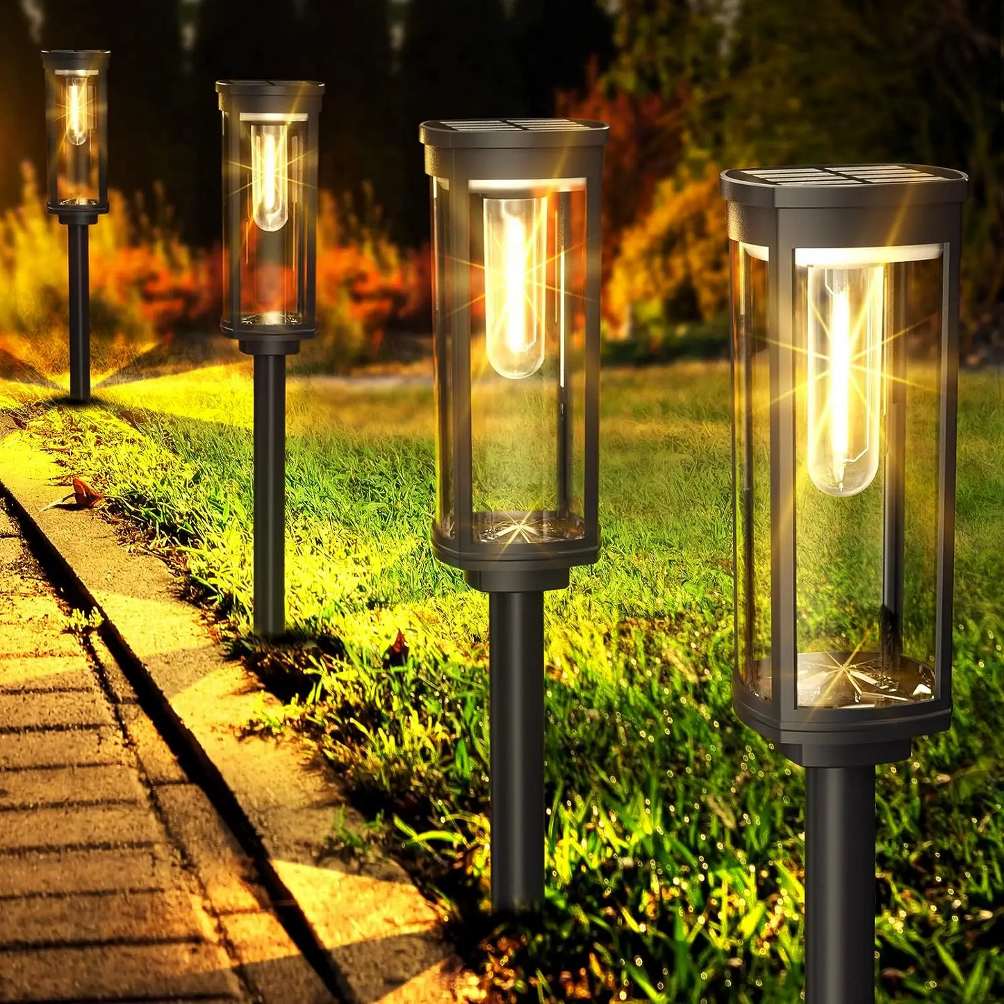 EcoGlow Solarleuchte – Wetterfeste Außenbeleuchtung mit Warm-LED-Licht