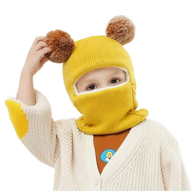 Teddy Strickmütze für Kinder – Warmer Schutz mit Verspielten Ohren