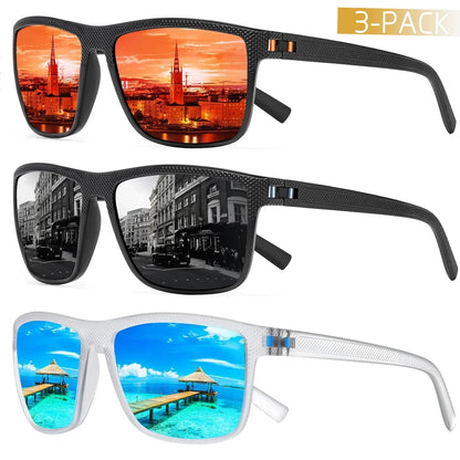AquaShield Polarisierte Sonnenbrille 3-Pack – Geschützt und Stilvoll
