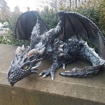 Legendärer Sitzender Drache – Magische Dekoration für Haus und Garten