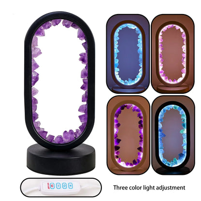Elegante Amethyst-Kristalllampe – Ambient LED-Beleuchtung zur Entspannung