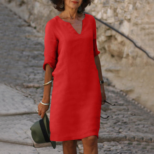 Bequeme Leinen Sommerkleid für Damen – Elegant und Frisch