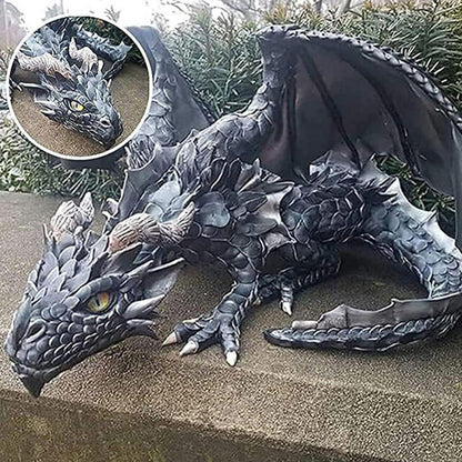 Legendärer Sitzender Drache – Magische Dekoration für Haus und Garten