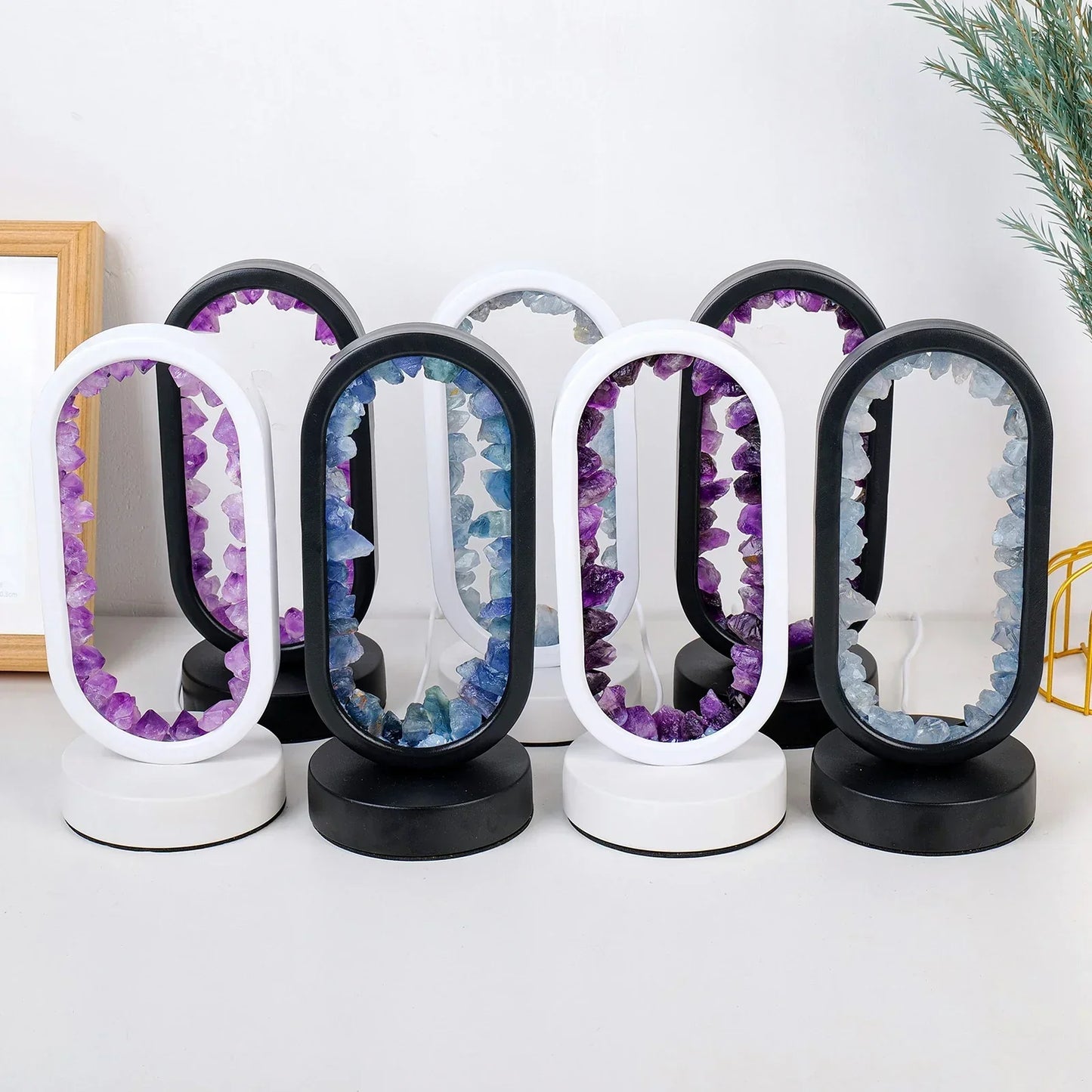 Elegante Amethyst-Kristalllampe – Ambient LED-Beleuchtung zur Entspannung