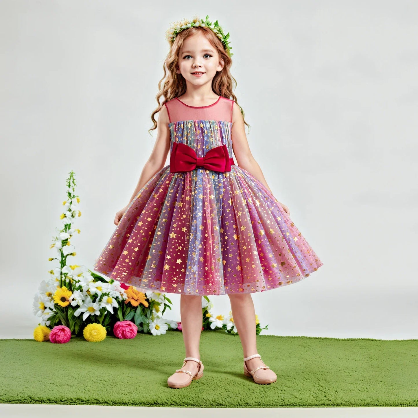 Lieveke Magisches Tutu-Kleid - Buntes Verzaubertes Kleid für Feiern