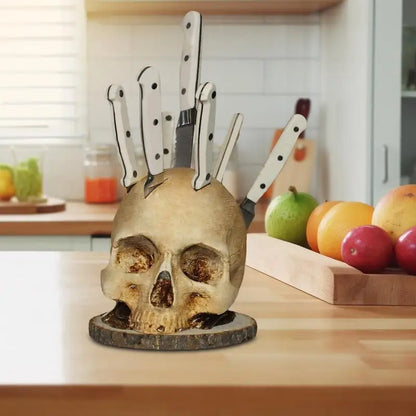 SkullEdge – Einzigartiger Schädelhalter für Küchenmesser