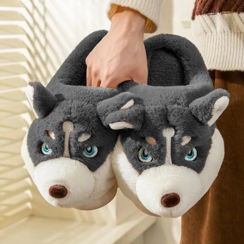 Husky Kuschelslipper – Für Wärme und Fröhlichkeit zu Hause