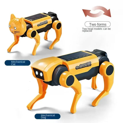 Bildungs-Solarenergie-Roboter – 2-in-1 Hund und Katze Baukasten