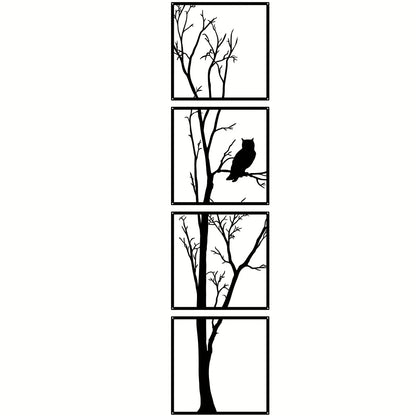 Wanddekoration Baum und Eule – Minimalistisch und Stilvoll