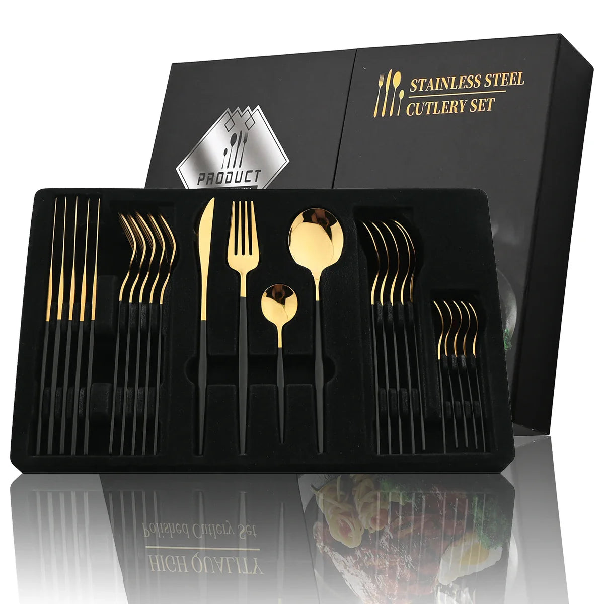 Goldene Luxus Besteckset – Für eine elegante Tischdekoration