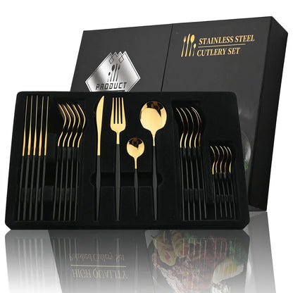 Goldene Luxus Besteckset – Für eine elegante Tischdekoration