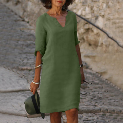Bequeme Leinen Sommerkleid für Damen – Elegant und Frisch