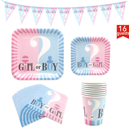 Fröhliches Gender Reveal Set – Für eine festliche Ankündigung