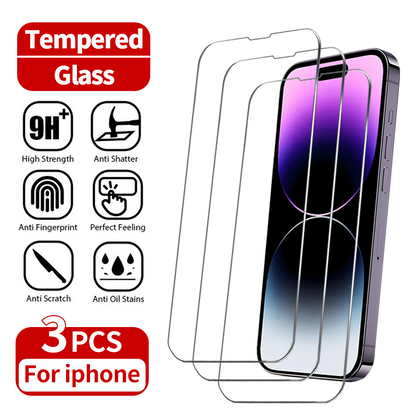 iPhone Displayschutzfolie aus gehärtetem Glas – Vollständiger Schutz