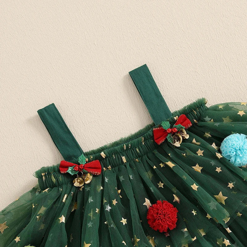 Weihnachtsbaum Kleid für Mädchen – Festlicher Charme