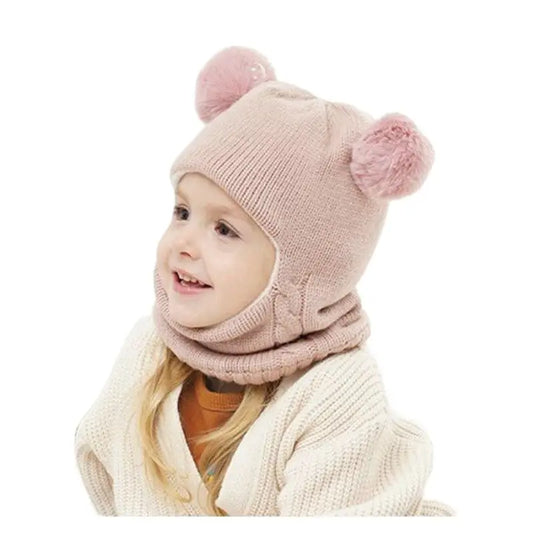 Teddy Strickmütze für Kinder – Warmer Schutz mit Verspielten Ohren