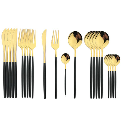 Goldene Luxus Besteckset – Für eine elegante Tischdekoration