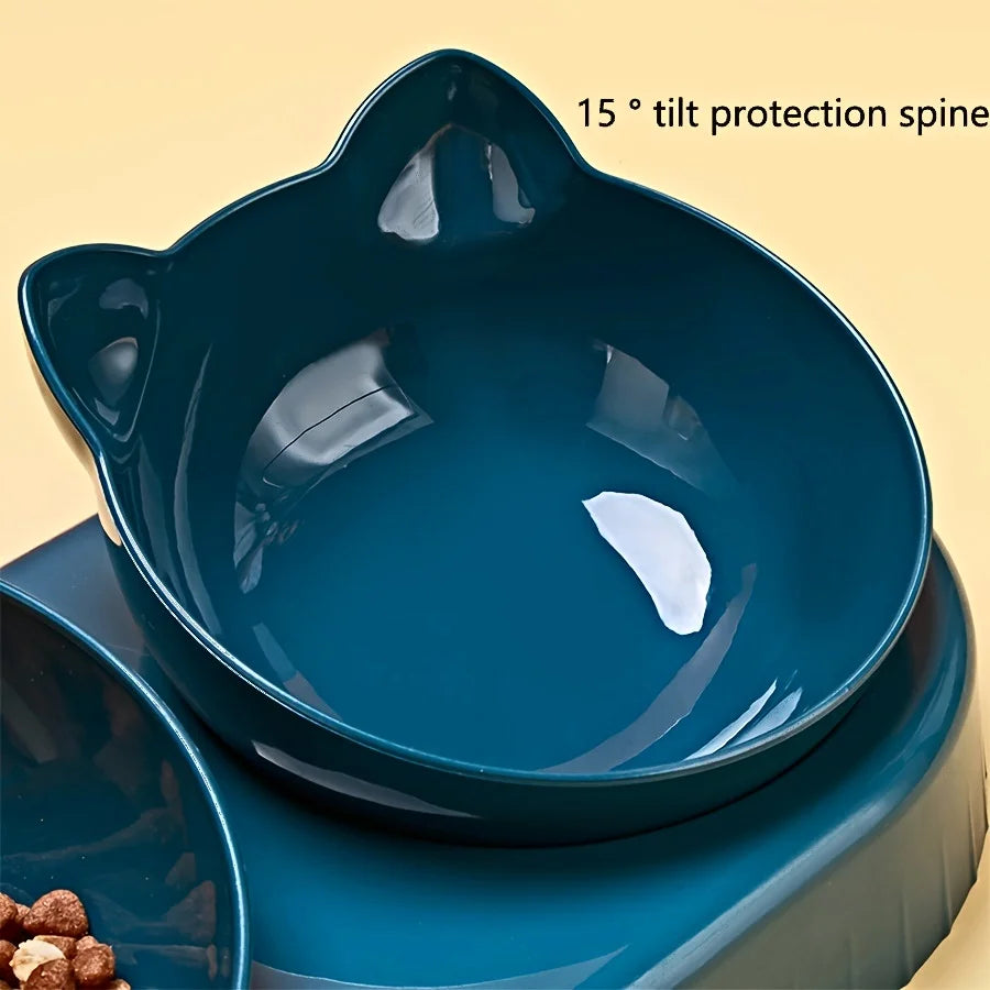 Katzenfutter- und Wassernapf mit Ohren-Design – Bequeme und verspielte Esserfahrung