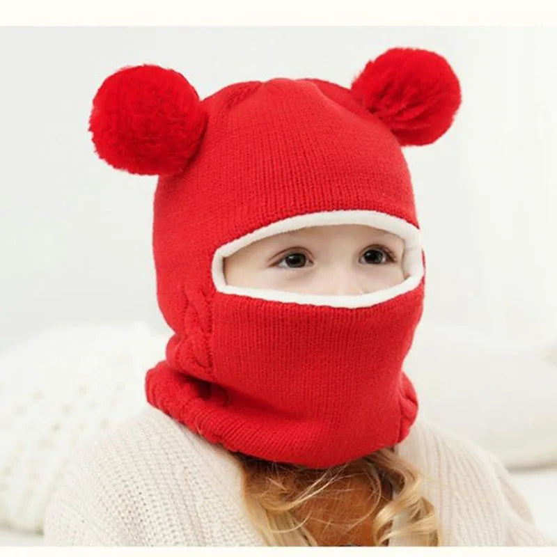 Teddy Strickmütze für Kinder – Warmer Schutz mit Verspielten Ohren