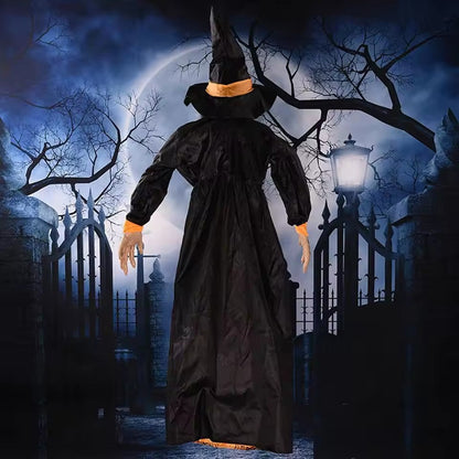Hängende Hexenpuppe – Gruselige Halloween-Dekoration mit Licht und Sound