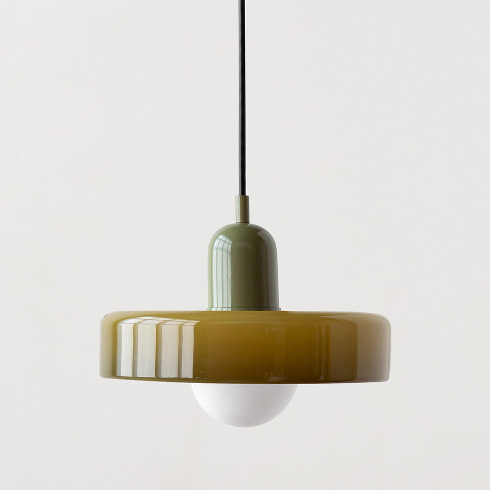 ColorLoop Pendelleuchte – Kunstzinnige Bauhaus-Hängeleuchte mit Warmlicht