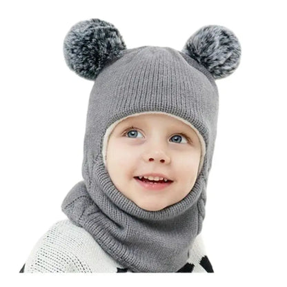 Teddy Strickmütze für Kinder – Warmer Schutz mit Verspielten Ohren
