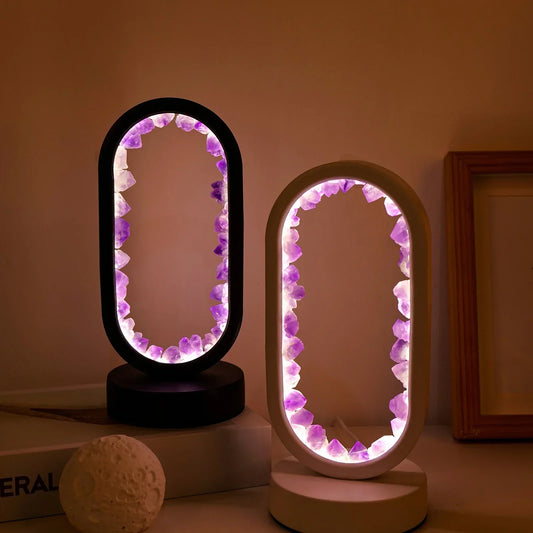 Elegante Amethyst-Kristalllampe – Ambient LED-Beleuchtung zur Entspannung